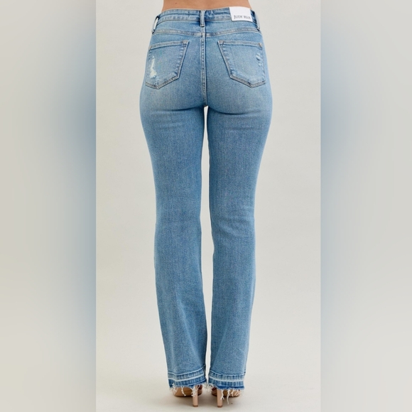 Judy Blue Mid Rise Medium Wash Released Shadow Hem Bootcut Jeans Various NEW - Picture 16 of 16
